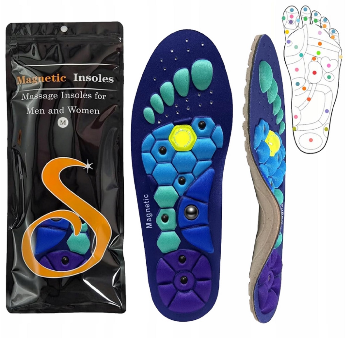 Unikátne praktické magnetické masážne vložky do topánok